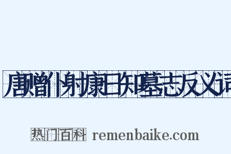 唐赠仆射康日知墓志反义词是什么意思的图片